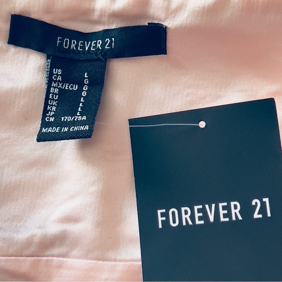 Forever 21 mini rose/black skirt size L NWT - Picture 4 of 6